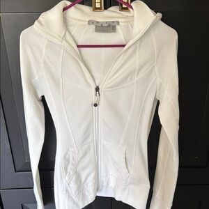 Athleta White Zip-Up Hoodie
